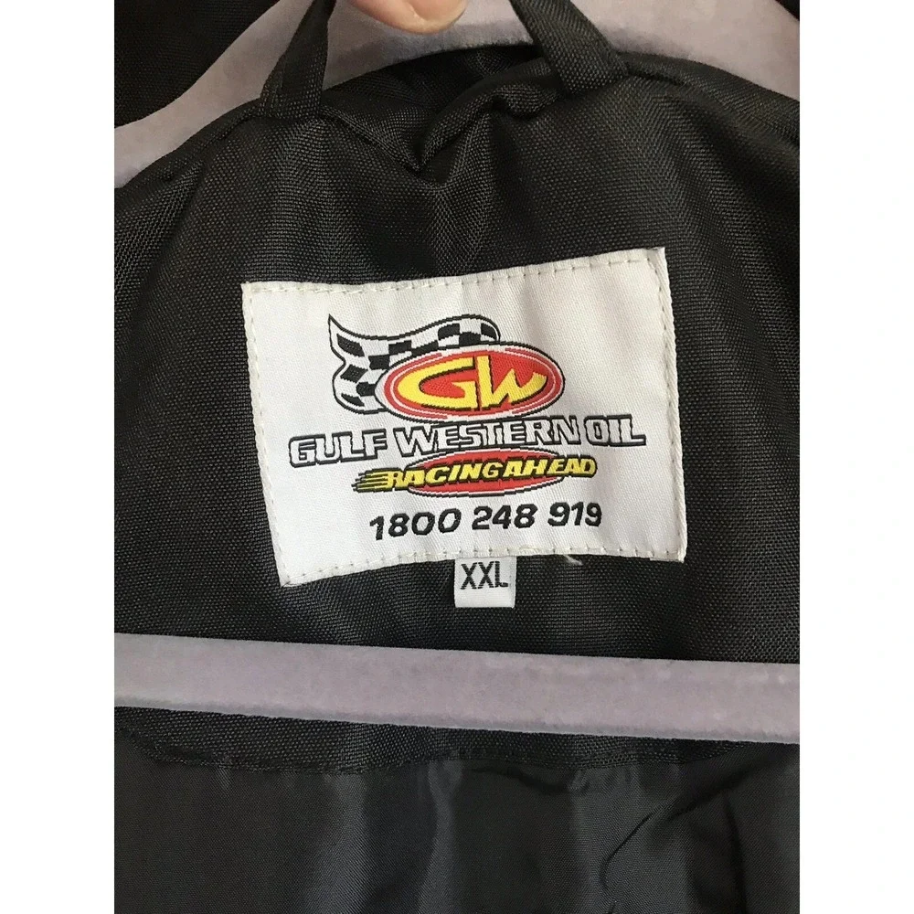 Gulf Western Oil Racing Jacket Men's XXL Polyester Australia RARE